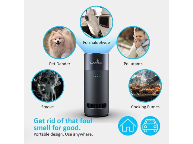 LKT Car Ozone Generator - Remove Smoke Odor from Car, Foul Smell from Bathroom, Odor Eliminator, Portable Ozone Machine, Air Purifier Deodorizer...