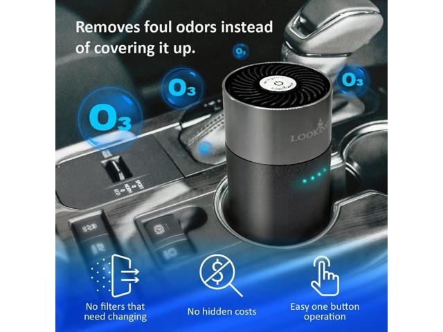 LKT Car Ozone Generator - Remove Smoke Odor from Car, Foul Smell from Bathroom, Odor Eliminator, Portable Ozone Machine, Air Purifier Deodorizer...