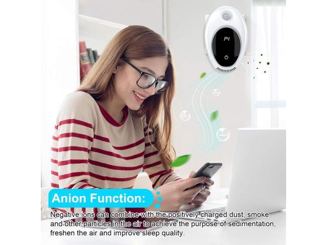 Plug in Air Purifier with Motion Sensor Light for Home, Odor Eliminator Mini Ozone Air Freshener Ionizer Deodorizer to Remove Smell from Pets Smoke...