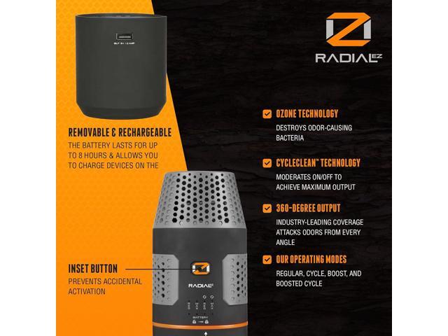 ScentLok OZ Radial EZ, Portable Ozone Generator for Odor Destruction (Black)