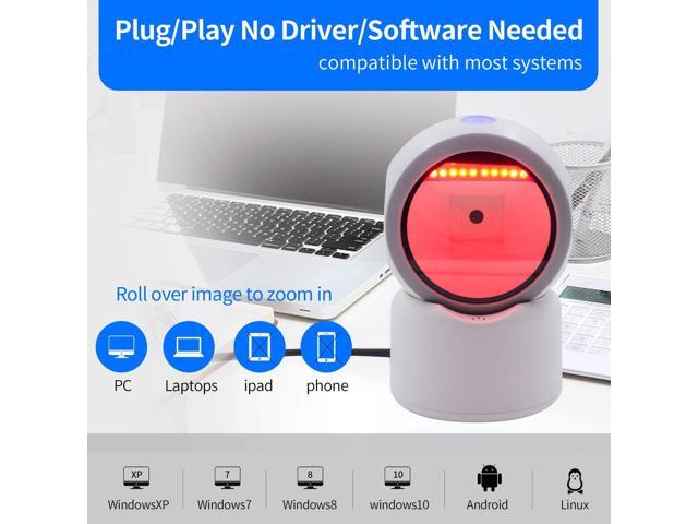 1D 2D QR Omnidirectional Hands-Free Automatic Barcode Scanner Reader .Symcode USB Barcode Reader Automatic Image Sensing Barocde Scanner .Capture...