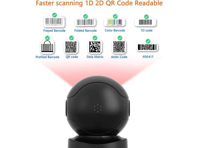 NetumScan Automatic Omnidirectional Desktop Barcode Scanner, Hands-Free USB Wired QR Barcode Reader, 1D 2D Bar Code Image Sensing for Warehouse,...