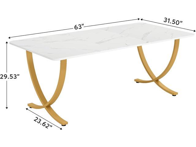 Tribesigns Executive Desk, 63 W x 31.5 D Large Office Desk, Modern Computer Desk Conference Table Meeting Room Table, Business Furniture for Home...