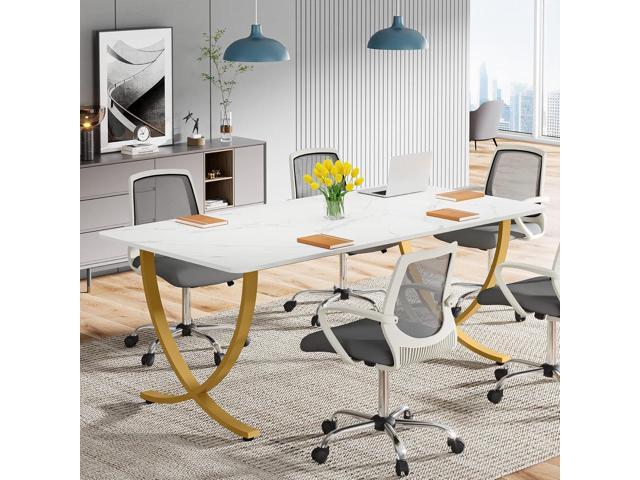 Tribesigns Executive Desk, 63 W x 31.5 D Large Office Desk, Modern Computer Desk Conference Table Meeting Room Table, Business Furniture for Home...