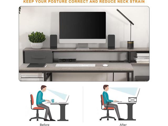 Home Office Desks with Drawers, 66'' Computer Desk with Storage, Office Desk with Monitor Stand, Work Desk with Outlets and USB, Gaming Table Desk...