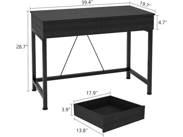 CAIYUN Computer Desk with Drawers, 39.4 Desks for Home Office with Storage, Small Computer Gaming Desk for Small Spaces, Desk Table for Office,...