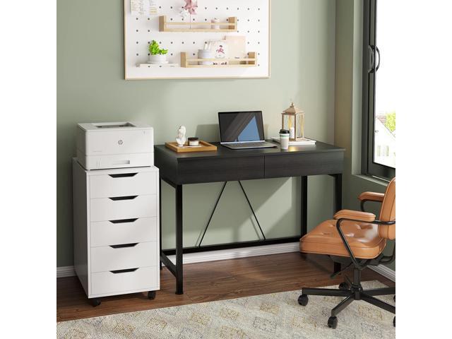 CAIYUN Computer Desk with Drawers, 39.4 Desks for Home Office with Storage, Small Computer Gaming Desk for Small Spaces, Desk Table for Office,...