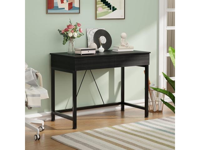 CAIYUN Computer Desk with Drawers, 39.4 Desks for Home Office with Storage, Small Computer Gaming Desk for Small Spaces, Desk Table for Office,...