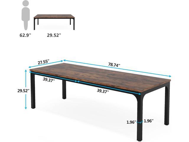 Tribesigns 78.7 Inches Extra Long Computer Desk 2 Person Desk, Double Long Desk, Workstaion for Home Office