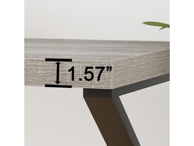 HSH Gray Computer Desk, Industrial Wood and Metal Home Office Desk, Farmhouse Rustic PC Laptop Desk for Executive Work Writing Study Gaming, Modern...