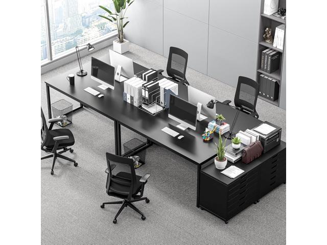 ZenStyle Computer Desk 55' Large Office Desk Computer Table Laptop PC Simple Study Writing Desk for Home Office, Black