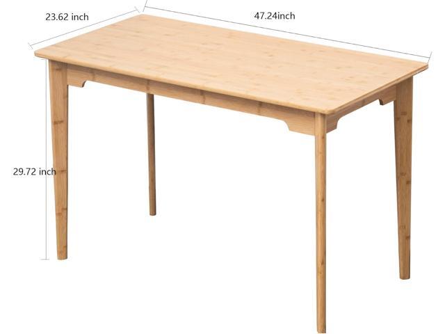 Maydear 47' Bamboo Multipurpose Study Writing Desk/Modern Simple Computer & Laptop Table for Living Room Home and Office/Dining Table