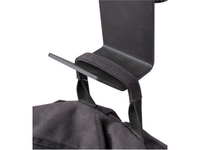 Stand Up Desk Store Clamp-On Under Desk Headphone Hanger, Backpack Hook, and Purse Holder - Black