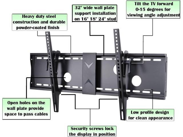 VideoSecu Black Tilt Wall Mount Bracket for LG 42CS560 42LS5700 47LM7600 47LM6200 47LM6700 50PA4500 55LM6700 55LM6200 55LM8600 55LN5710 55LA6900...