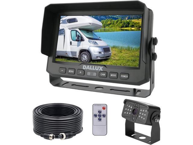 DALLUX Truck Backup Camera kit,HD 1080P Rearview Cab Cam with 7 inch Monitor+ 4 PIN Extension Cable for Bus/Truck/Van/Trailer/RV/Camper/Motor...