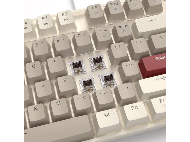 MageGee 75% Mechanical Gaming Keyboard, Brown Switch, LED White Backlit, 87 Keys Compact TKL Wired Computer Keyboards for Windows Laptop PC Gamer -...