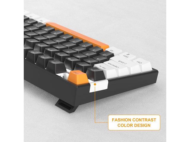 MageGee 75% Mechanical Gaming Keyboard, Brown Switch, LED White Backlit, 87 Keys Compact TKL Wired Computer Keyboards for Windows Laptop PC Gamer -...