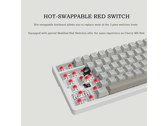 FIRSTBLOOD ONLY GAME. AK992 Retro Wired Mechanical Keyboard, 98 Keys Full Layout, Hot-Swappable USB Gaming Keyboard with Red Switches, Multimedia...
