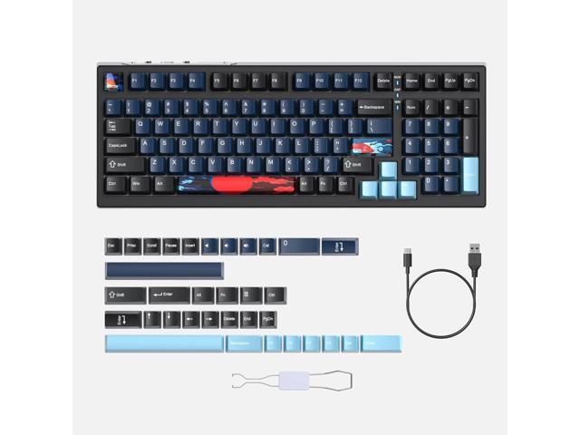 Owpkeenthy 96 Gaming Keyboard Gasket Mounted,100% Full Size Mechanical Keyboard Hot Swappable with Sound Absorbing Foam Pre-lubed Linear Switch...