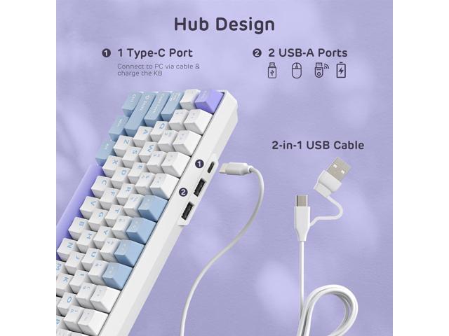 RK ROYAL KLUDGE RK96 RGB Limited Ed, 90% 96 Keys Wireless 3-Mode BT5.0/2.4G/USB-C Hot Swappable Mechanical Keyboard w/Wrist Rest, Volume Control,...
