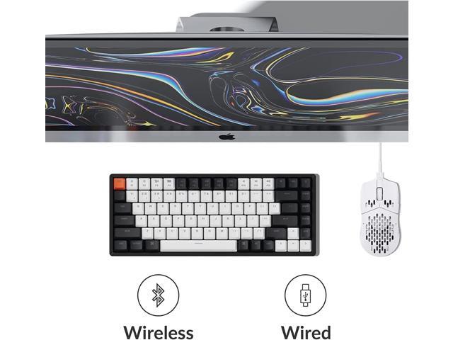 Keychron K2 Wireless Bluetooth/USB Wired Gaming Mechanical Keyboard, Hot-swappable 75% Layout 84 Keys RGB LED Backlight, Aluminum Frame for Mac...