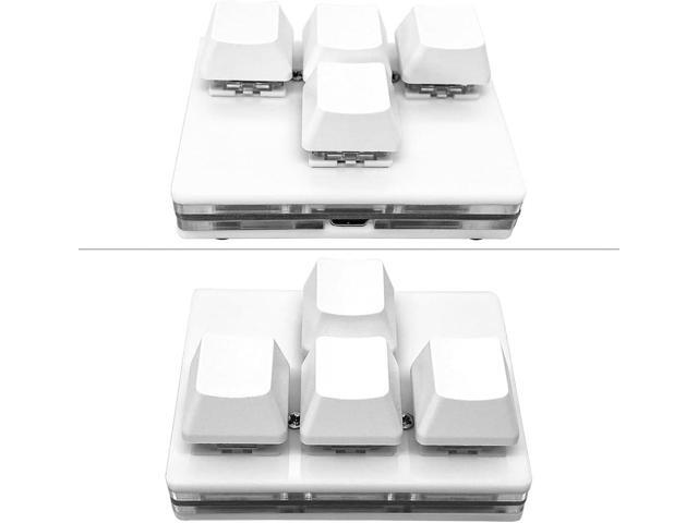 USB Mini 4-Key Keypad One-Handed Mechanical Gaming Keyboard Programming Macro Pad RGB Keypad for Windows Mac OSU HID Standard Keyboard with Red Hot...