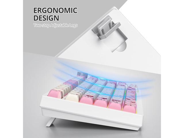 75% TKL Wired Mechanical Keyboard,RGB Backlit Gasket Mount 82 Key Hot Swappable Custom Linear Red Switch Gaming Keyboard with Volume Knob & PBT...