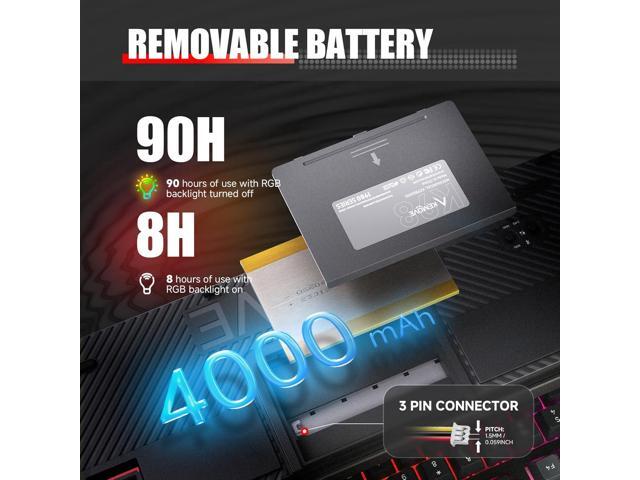 KEMOVE K98 Wireless Gaming Mechanical Keyboard with BT5.0/2.4G/Type-C,RGB Backlight,98 Keys Hot-Swappable,4000mAh Massive Battery,Software...