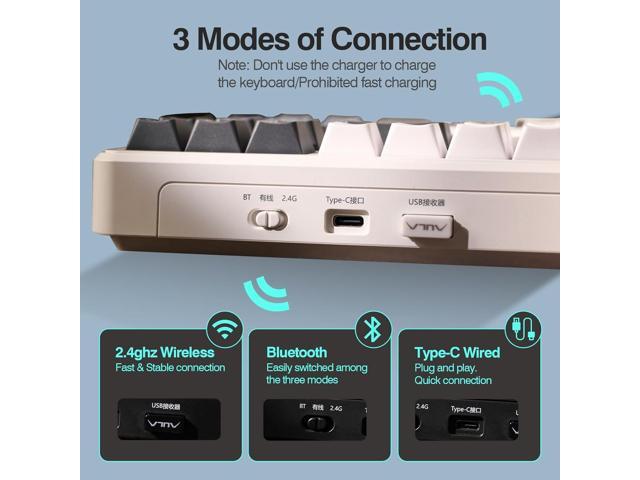 EPOMAKER x Aula F87 Pro Wireless Gasket Mechanical Keyboard, 87 Keys Compact TKL 3 Modes(Bluetooth/2.4ghz Wireless/Tpye-C) Gaming Keyboard, Hot...