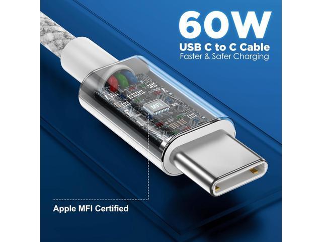 iPhone 15 Fast Charger,20W USB C Wall Charger Block & [3+6+10ft]USB-C to USBC Cable Cord Fast Charging for iPhone15/15 Plus/15 Pro/15 Pro Max/iPad...
