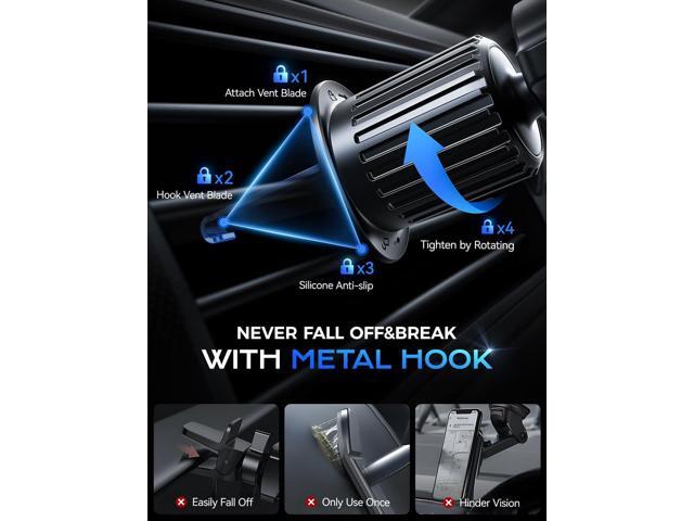 Magsafe Car Mount Charger, 15W Fast Charging LED Magnetic Wireless Car Charger, Air Vent Phone Holders for Your Car Magsafe Car Phone Holder for...