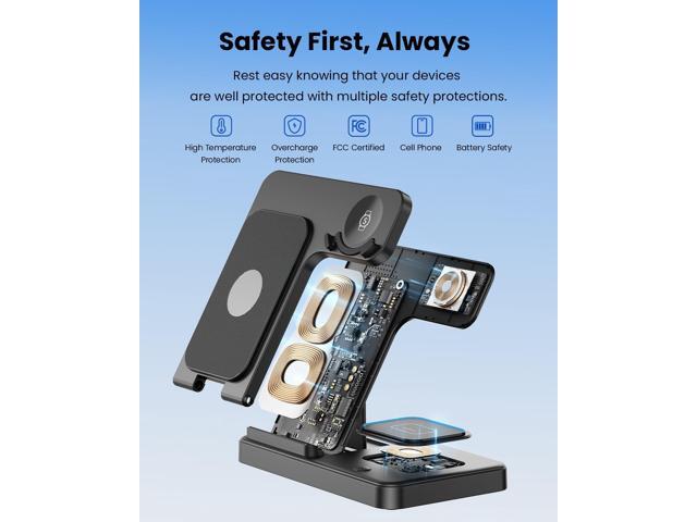 3 in 1 Wireless Charger Stand for Samsung, CIYOYO Fast Phone Charging Station for Galaxy Watch5 Pro/4/3/Active2/1, S24 Ultra/S24...