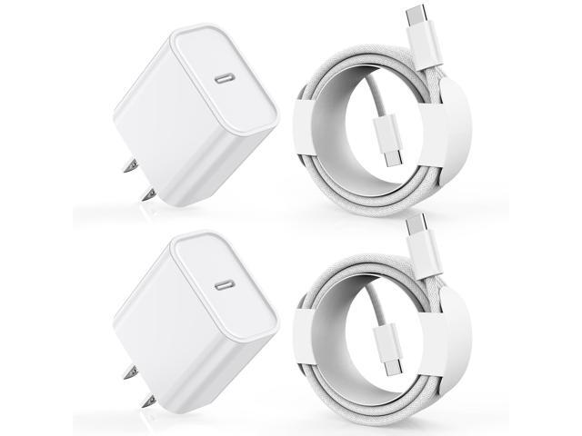 Charge for iPhone 16/15 Charger,Fast Charging iPhone 16/15 2Pack Type C Wall Charge Adapter USB C Charger Block 6FT USB-C to C Woven Cable for...