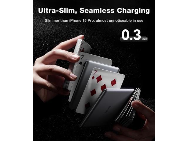 TORRAS MiniMag Power Bank, Ultra Slim 5,000mAh Wireless Portable Charger with USB-C Cable, Fast Charging Magnetic Battery Pack, Magsafe-Compatible...
