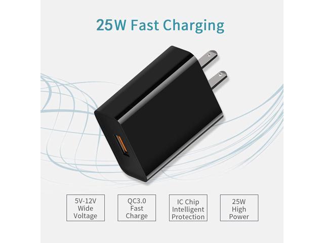 20W Fast Wall QC3.0 Charger USB C Charging Cable Cord for Motorola G Power 2025 2020/2021/2022 G Stylus 2024, Moto Turbo One 5G UW Ace, Edge/Razr,...