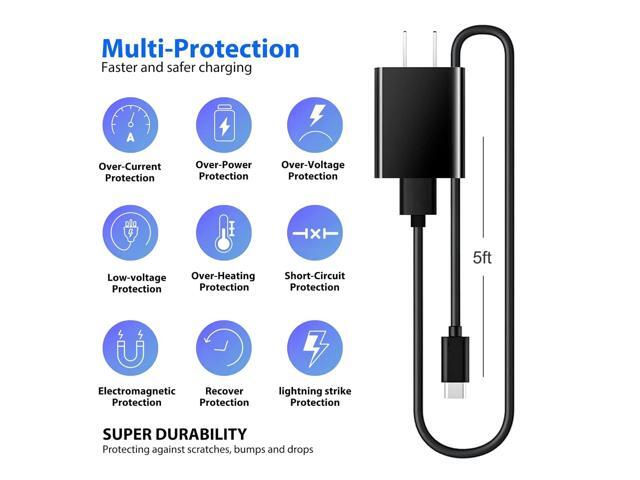 20W Fast Wall QC3.0 Charger USB C Charging Cable Cord for Motorola G Power 2025 2020/2021/2022 G Stylus 2024, Moto Turbo One 5G UW Ace, Edge/Razr,...