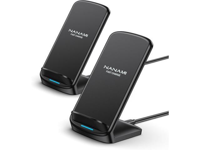 NANAMI Wireless Charger [2 Pack] - 10W Qi-Certified Fast Wireless Charging Stand for iPhone 17/17 Air/16/16 Plus/15/14/13/12,Cordless Phone Charger...