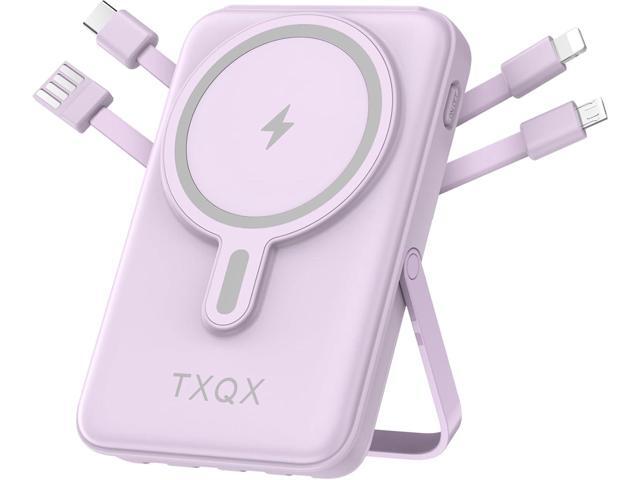 Wireless Portable Charger 10000mAh,Magnetic Power Bank with Built-in Cables LED Display,22.5W PD Fast Charging for Magsafe Battery Pack Compatible...