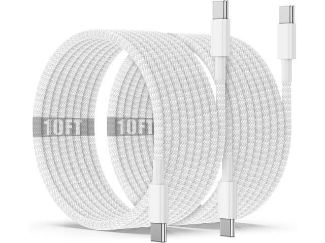 USB C to C Charging Cable 10ft, 60W Fast Type C to C Charger Cord Long for Apple iPhone 17 Pro Max/17 Air/16 Pro Max/15 Plus, MacBook Pro...