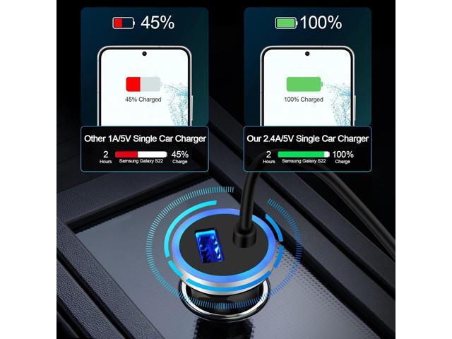 USB C Car Charger,3.4A Fast Car Charging Lighter Adapter+3ft Type C Coiled Cable for Samsung Galaxy S25 S24 S23 Ultra A16 A35 A25 A15 A54 A14 A13...