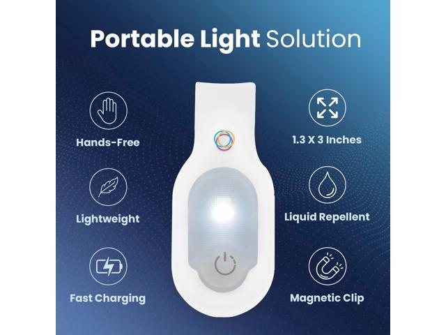 Clipglow Nurse Light Clip On Nursing Night Shift Light, Bright, Lightweight Magnetic, Portable, USB Rechargeable Flashlight for Badge, 8-10 Hours...