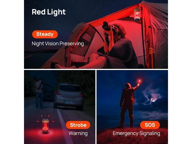 Consciot LED Camping Lantern, USB-C Rechargeable, 5 Light Modes 3 Color Temperatures 4400mAh Battery Disassembly Free Design & Magnetic ...
