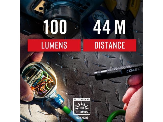 COAST HP4 100 Lumen LED Penlight with BULLS-EYE Spot Beam, Batteries Included