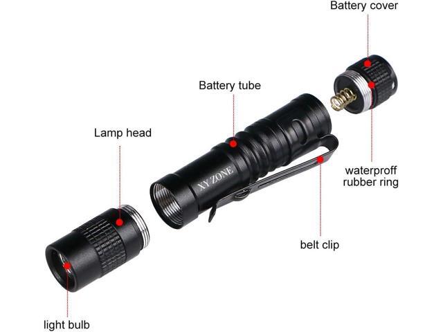 Ultra Slim LED Flashlights XP-1 XPE-R3 1000LM Mini Clip Lamp Penlight Torch Powered by 1 x AAA 5Pcs (Battery not include)