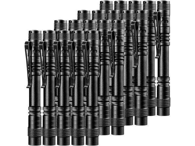 Beieverluck 20 Pack Pen Light Flashlight Mini Small Flashlight with Clip Waterproof LED Pocket Pen Flashlights for Camping, Inspection, Work, and.