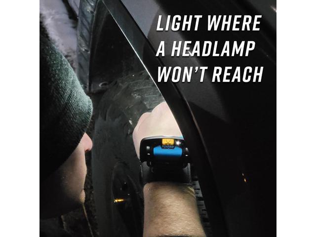 noxgear Wrist Light 500 Lumen Lightweight Hands-Free Flashlight - 100° Wide Flood Beam - USB-C Rechargeable - IP-64 Waterproof - 2 Brightness Modes...