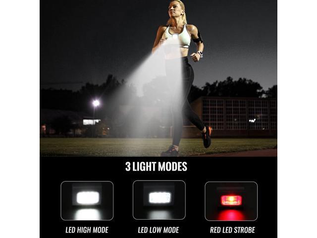 Clip on Running Lights, 2Pack Rechargeable Night Light with Strong Magnet Reflective, LED Running Lights 3 Modes Brightness with Red Strobe for...