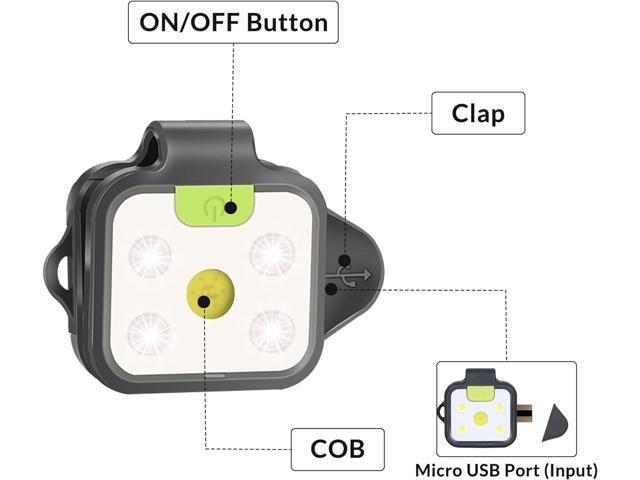 EGUKU Running Light, 2Pack Clip On Running Lights for Runners at Night 4 Light Modes USB Rechargeable LED Lights Wearable Small Lightweight Jogging...