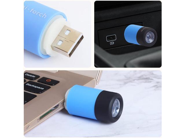 UCEC Mini Keychain Flashlight, Travel Flashlight USB Torch Rechargeable Colorful LED Flashlight High-Powered Pocket Keychain Flashlights, 8 Pack