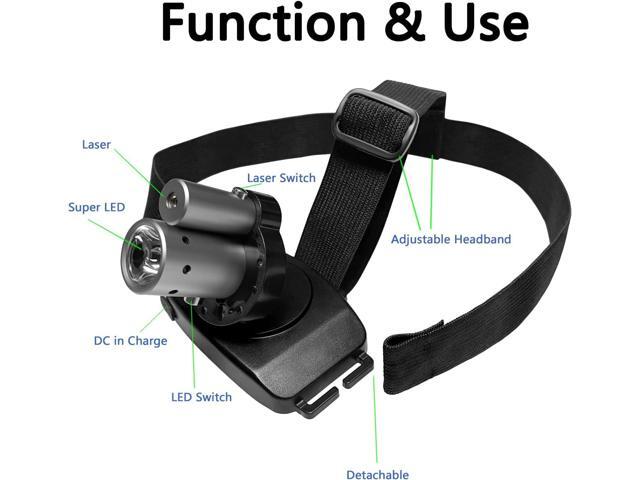Rechargeable LED Laser Headlamp with an Adjustable Waist Belt, for Sensorimotor Control Testing and Physical Therapy